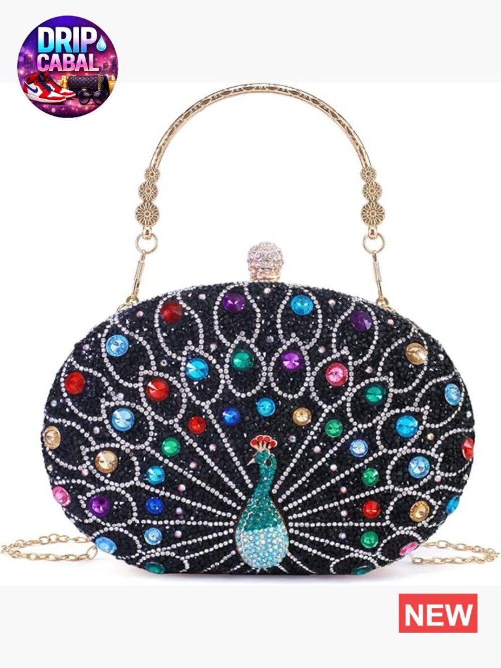 Rhinestone Evening Clutch Crossbody Bag Wedding Party Faux Leather